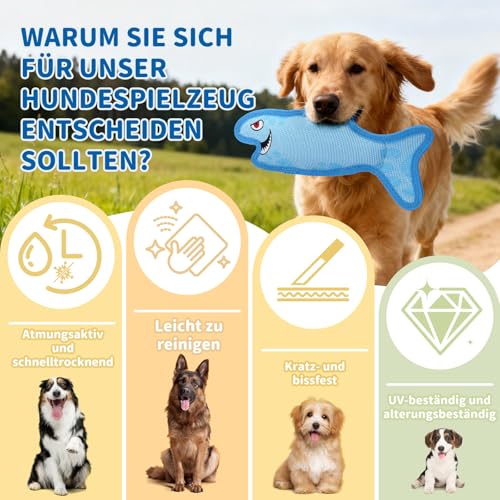 apollo walker hundespielzeug unzerstörbar große Hunde interaktives quietschend Shark