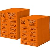 Auction Tickets - 1000 Sheets - 10 Numbers per Sheet (Orange)