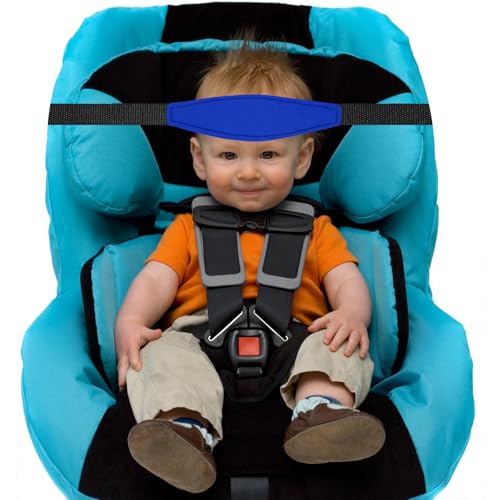 Soporte para cabeza de bebé 3 piezas con banda ajustable azul miniatura 6