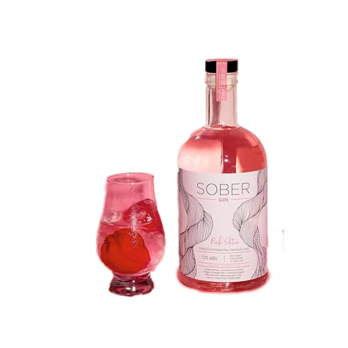 SOBER Non-Alcoholic Gin: Pink Edition - Refreshing Twist Without Alcohol