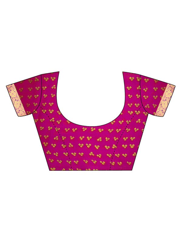 SIRIL Store SIRIL Women's Bandhani Printed Chiffon Saree with Blouse - Image 5