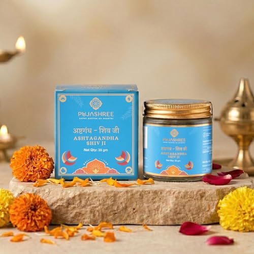 Pujashree Ashtagandha Shiv Ji Tilak Powder, Authentic Vedic Fragr...