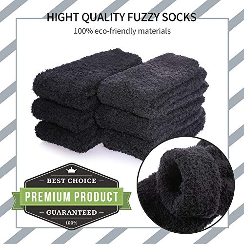 Image of DYW Mens Fuzzy Slipper Socks Super Soft Cozy Fluffy Winter Warm Sleeping Socks
