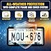 License Plate Frame Cover, Clear License Plate Protector 2 Pack, ABS Car Rear Front Plate Frames with Screws Caps, Rustproof, Unbreakable, Easy Install for Cars, Trucks, SUVs, Clear Gray