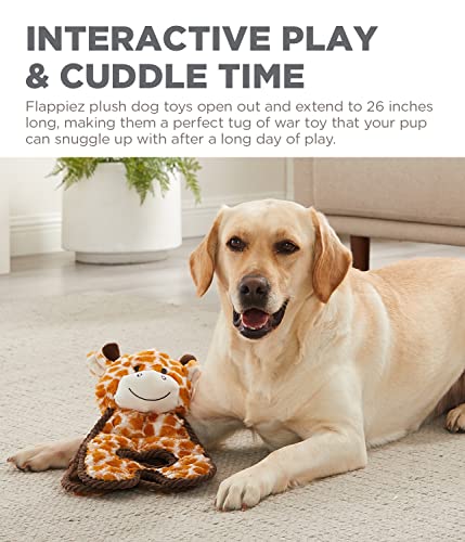 Petstages Cuddle Tugs - Quietsch-Plüschspielzeug für Hunde - Giraffe - robust - Gelb - Einheitsgröße
