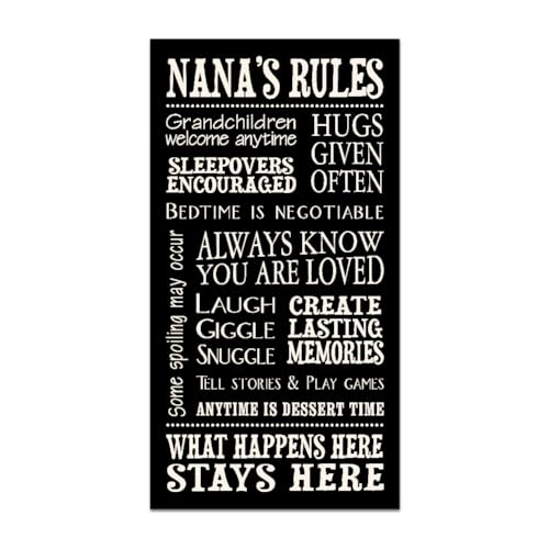 My Word! Nana's Rules Decorative Sign