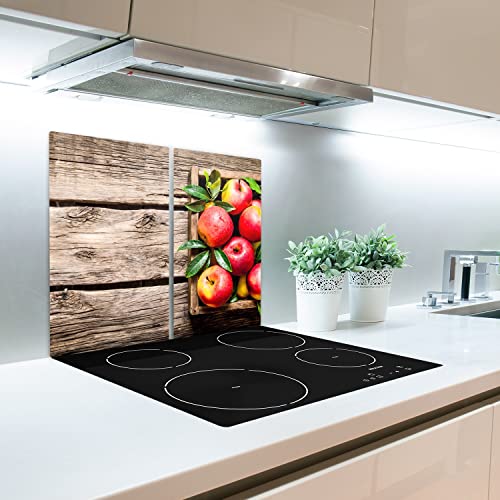 Planches à découper en verre et décor de cuisine aux pommes rouges - 4