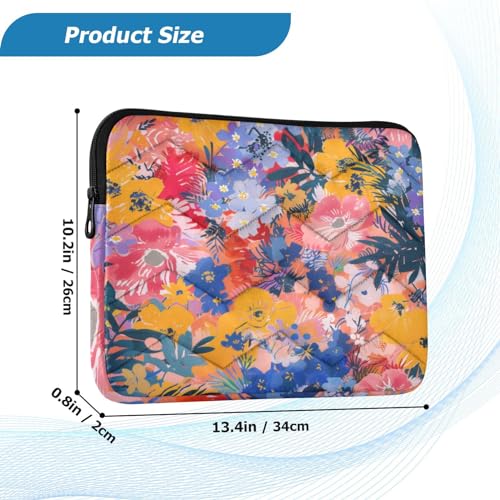 Funda para portátil 13-14 pulgadas estampado floral impermeable miniatura 3