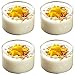 Greyoe Bicchieri da dessert, 4 pezzi trasparente tazza da dessert rotonda budino bottiglia di vetro mini succo bevanda tazza resistente alle alte temperature per dessert gelato bevanda
