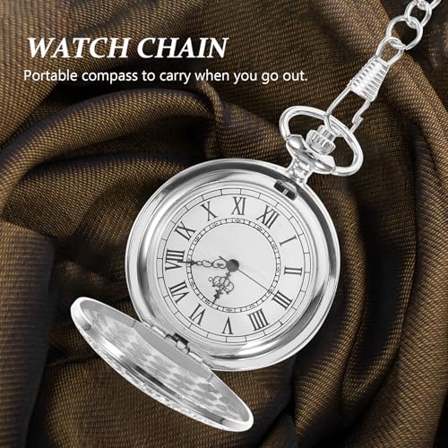 Reloj de bolsillo labrado con aleación robusta y estilo tradicional 7