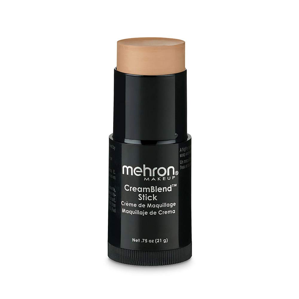 Mehron Makeup CreamBlend Stick | Face Paint, Body Paint, & Foundation Cream Makeup | Perfect for Halloween .75 oz (21 g) (Light 4)[Amazon-developed Certification] Compact by Design