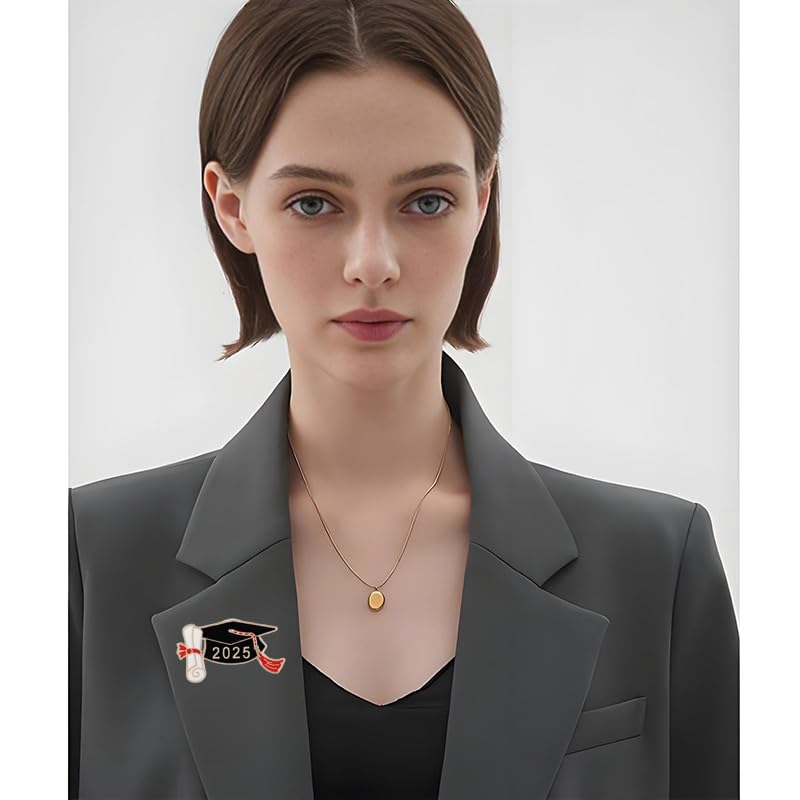 Image of coadipress 4Pcs Cute Graduation Cap Brooches For Women Diploma School Graduate Enamel Lapel Pin Graduation Season Accessories For Party Supplies And High School Graduation Caps