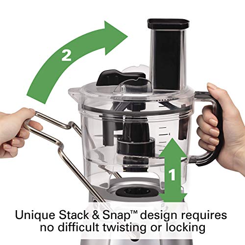 Hamilton-Beach-Stack-Snap-8-Cup-Food-Processor-Vegetable-Chopper-with-Adjustable-Slicing-Blade-Built-in-Bowl-Scraper-Storage-Case-Silver-70820 Hamilton Beach Stack Snap 8 Cup Food Processor Vegetable Chopper with Adjustable Slicing Blade Built in Bowl Scraper Storage Case Silver 70820