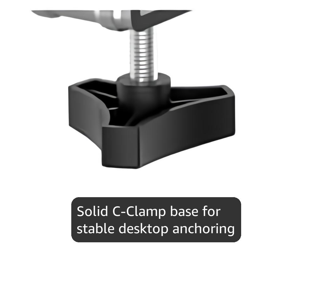 WALI Dual Monitor Mount, 13-32 Inch Adjustable Spring Dual Monitor Arm for Desk Holds Max 19.8 lbs Screens, Swivel Vesa Bracket with C Clamp, Grommet Mounting, Monitor Arms for 2 Monitors (GSDM002)