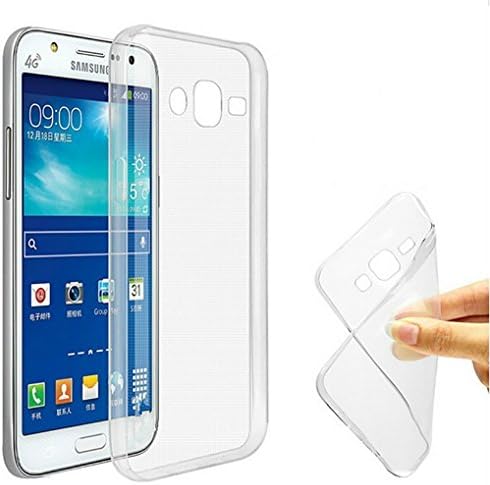 Melon Baby Ultra-Thin Silicon Back Cover Clear Plain Lightweight Protective Soft TPU Rubber Skin Case for Samsung Galaxy (J7 J700 Clear)