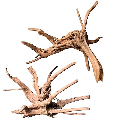 majoywoo Natural Large Driftwood for Aquarium Decor Reptile Decor, Assorted