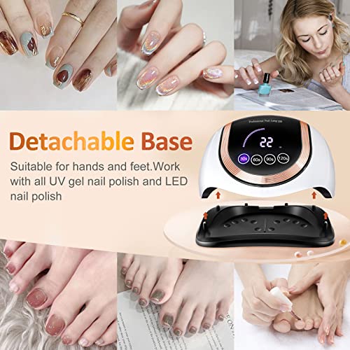 Uv Led Nail Lamp For Double Hands, Naxbey 180W Uv Light Nails Gel Nail Dryer With 60 Lamp Beads, Autor Sensor And 4 Timers Lcd Display, Professional Uv Lamp Gel Nails For Salon And Home Use #TOP4