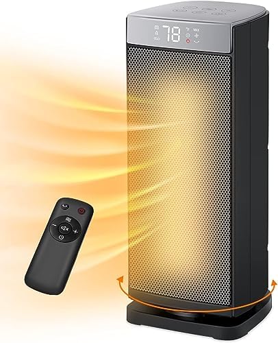 Amazon.com: airenote Space Heater for Indoor Use, 1500W Fast Heating,  Electric u0026 Portable Ceramic Heaters with Thermostat, 5 Modes, 24Hrs Timer,  80°Oscillating Room Heater with Remote, Safe for Office Use : Home