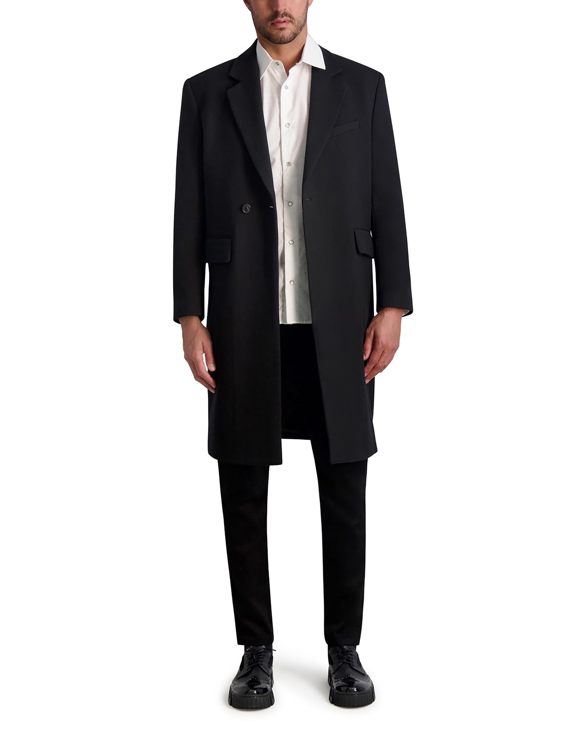 KARL LAGERFELD Side Buttons Top Coat