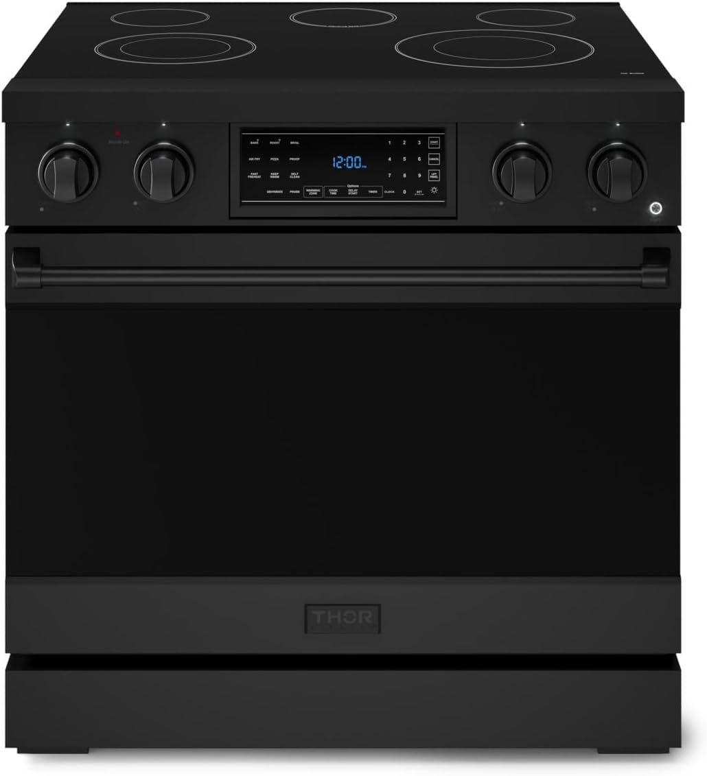 Gordon Ramsay by THOR Kitchen 36 Inch Professional Electric Range with Tilt Panel Touch Control in Black