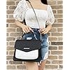 Michael-Kors-Regina-Medium-Black-White-Signature-MK-PVC-Leather-Flap-Shoulder-Bag-Handbag Michael Kors Regina Medium Black White Signature MK PVC Leather Flap Shoulder Bag Handbag
