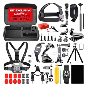 Acessórios para Câmera GoPro Hero 13 Black com Suportes Kit Completo para Captura sem Limites