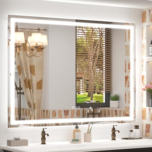 Image of 50x40 Inch Lighted LED Bathroom Mirror