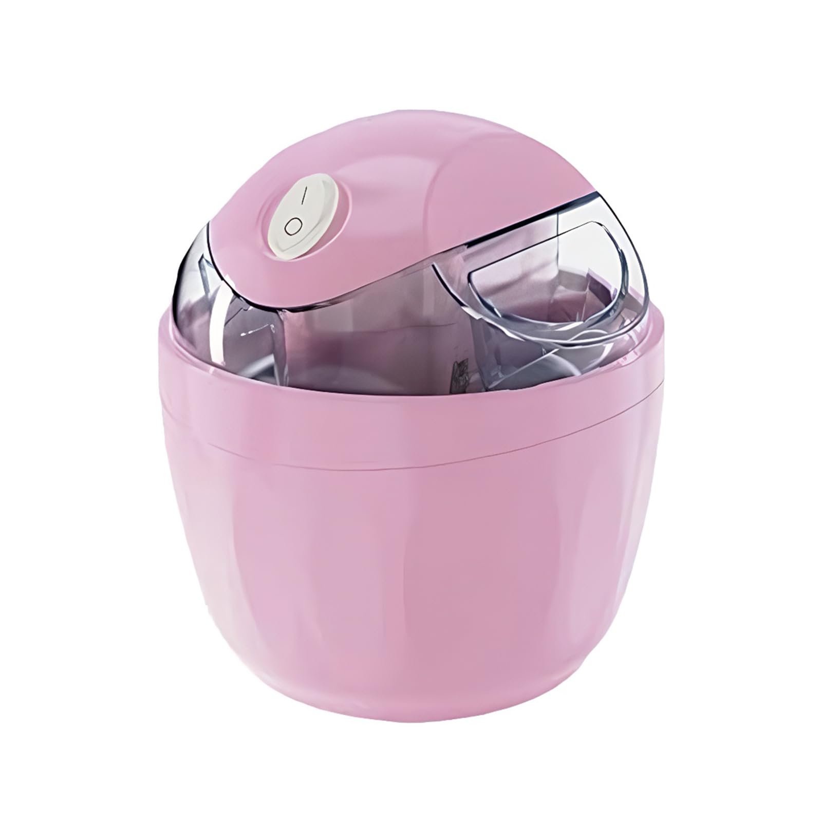 Mini-Eiscreme-Maschine, DIY-Personal-Eiscreme-Maker in nur 15 Minuten, Edelstahl-Eismaschine für hausgemachtes Softeis, Sorbet, Frozen Joghurt, Küchenzubehör (Rosa - EU-Stecker)