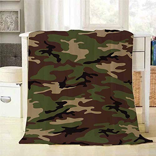 Ofloral THROWBLANKETA3157 Army Camouflage Fleece Throw Blanket thumb #1