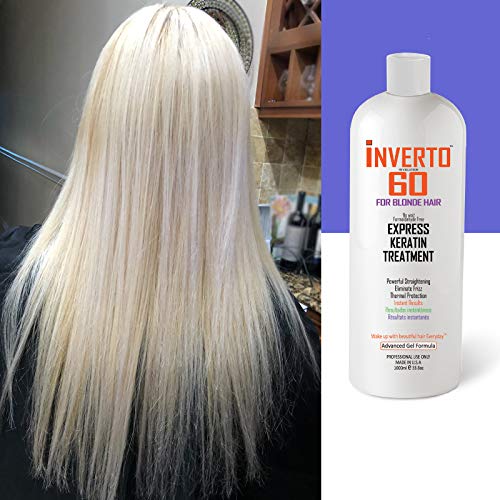Amazon.com: Inverto 60 Tratamiento de pelo rubio con queratina brasileña  Express diseñado específicamente para cabello rubio y de color claro, sin  formaldehído, 120 ml por Inverto Revolution : Belleza y Cuidado Personal