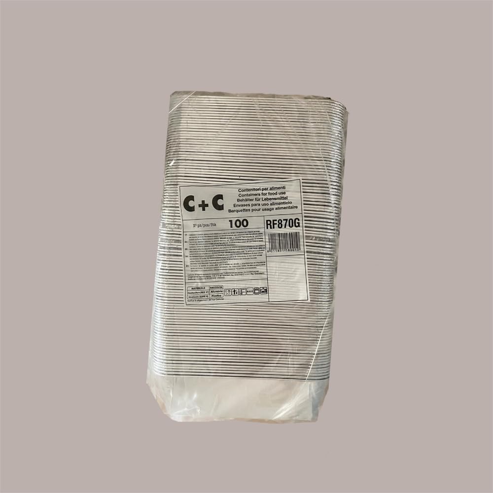 Lucgel Vassoio per Plumcake in Alluminio RF870G 23x10 cm - 100 Pezzi -