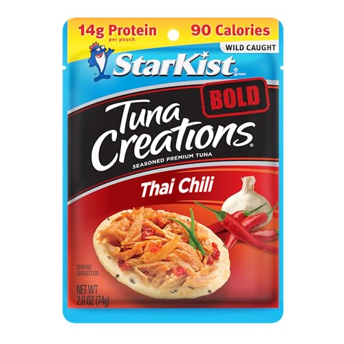 Image of StarKist Tuna Creations BOLD Thai Chili Style, 2.6oz Pouch, 1-Pack | 14g Protein Per Serving, Wild Caught, Shelf Stable Seafood, Gluten Free, Soy Free, No Draining, Ready to Eat for Salads