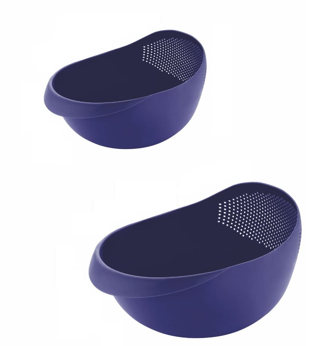 DDecora Water Strainer or Washer Bowl for Rice Vegetable & Fruits Rice Bowl Pack of 1, Royal Blue (Plastic)