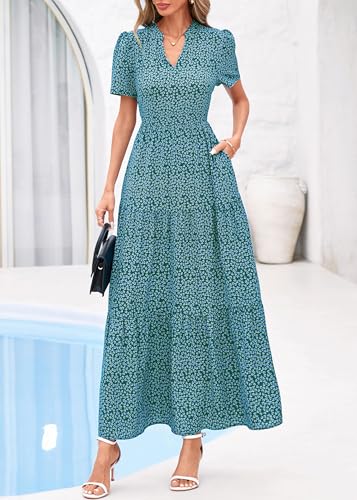 Image of KIRUNDO Womens Floral Boho Flowy Maxi Dress