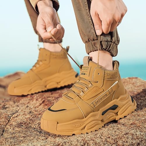 Men's High Top Fashion Sneakers Hiking Boot Casual Athletic Walking Shoes Chunky Sneakers3