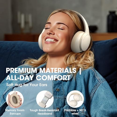 Image of DOQAUS Bluetooth Headphones Over Ear, Headphones Wireless, APP Control