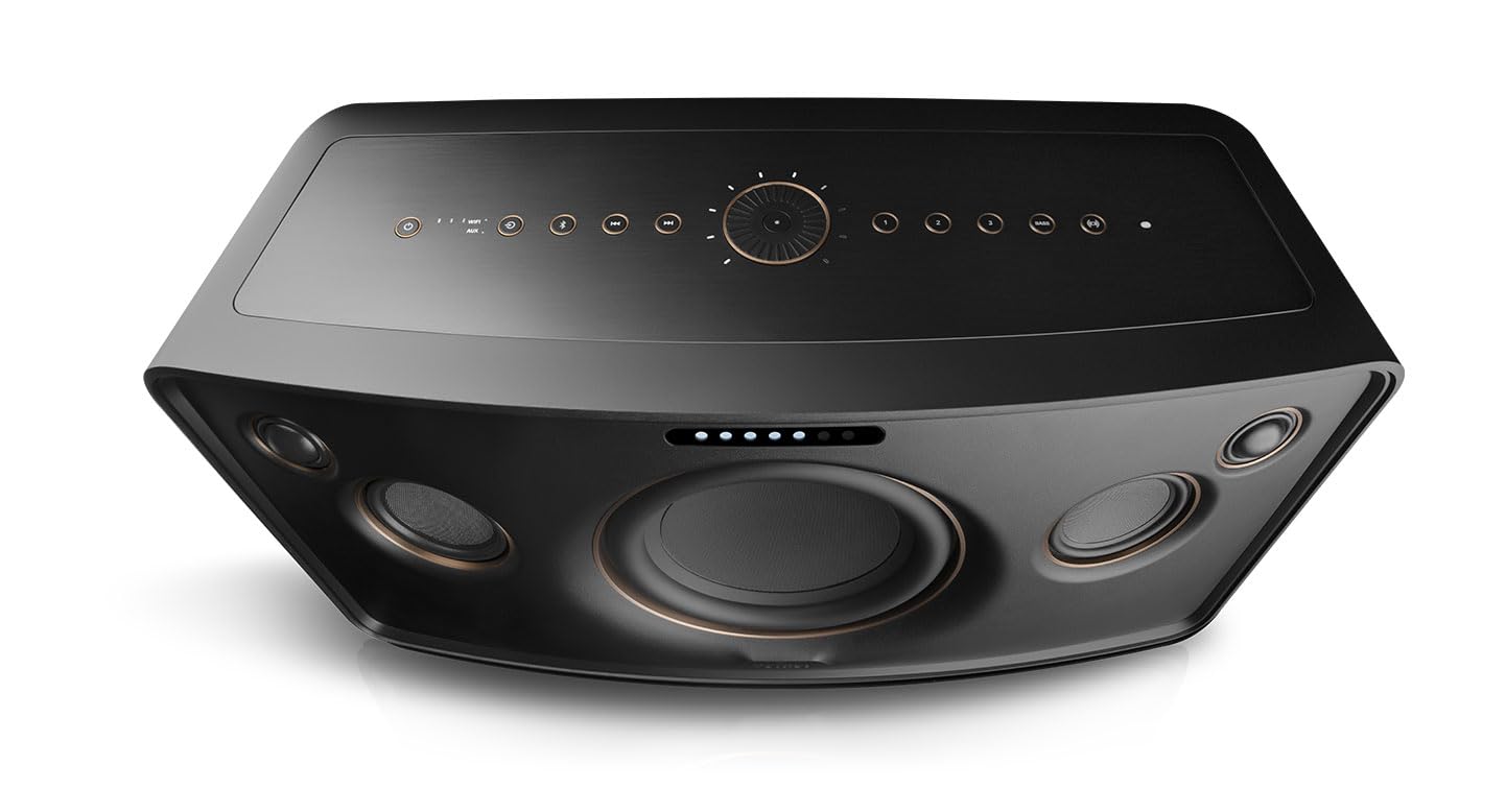 Teufel Motiv® XL Enceinte Intelligente avec Wi-FI - Enceinte Bluetooth Portable sans Fil, Airplay 2, Chromecast, 210 Watts HiFi Enceinte multiroom puissante, Radio Internet, All in One Speaker (Noir)