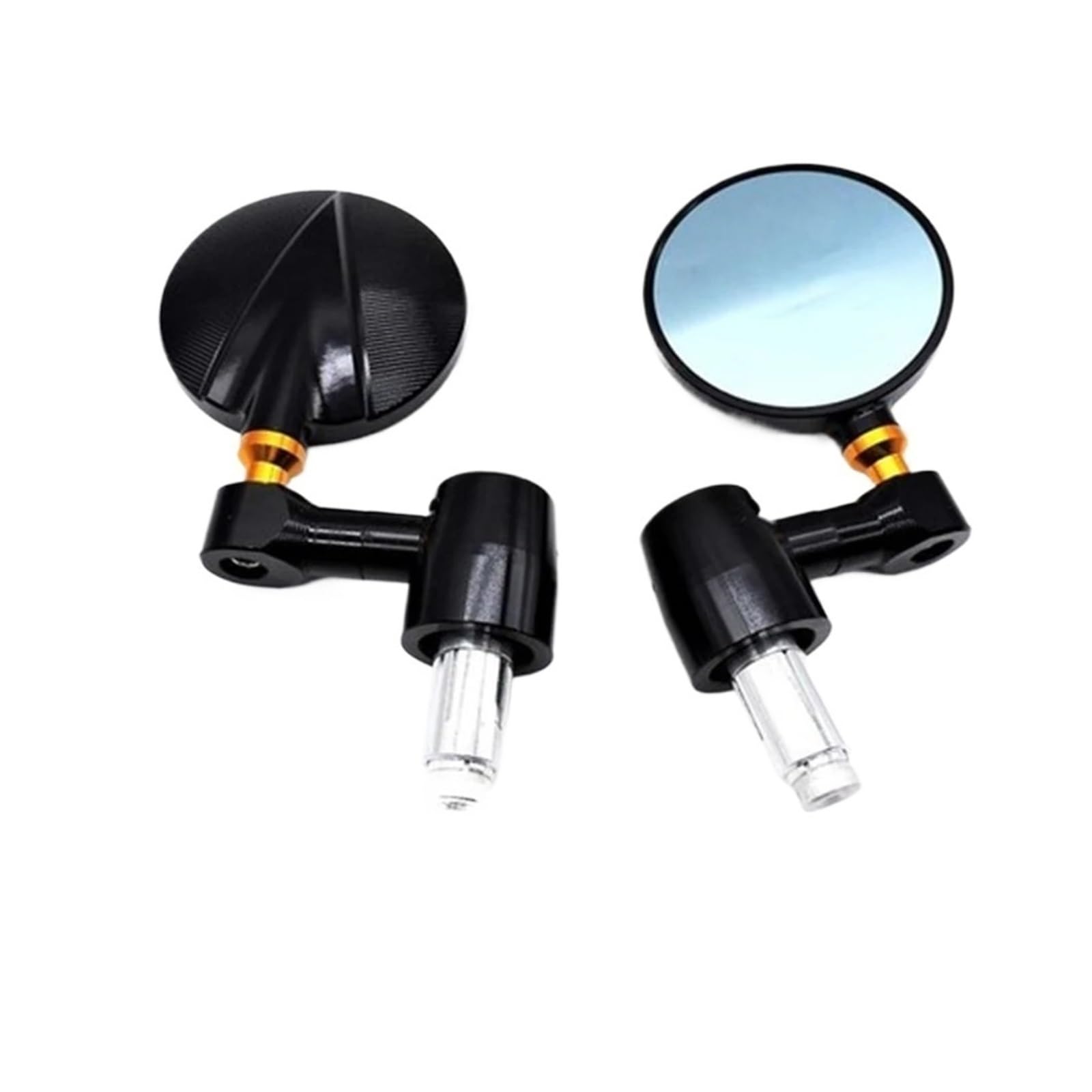 Motocyklowe Lusterka Wsteczne Moto Lusterko końców Pasuje Do Bmw 22 MM CNC Aluminiowy Motocykl Okrągły Uchwyt Koniec Lusterka Wsteczne Boczne Racer(Gold pendant)