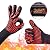 Lythor BBQ Gloves1472? Extreme Heat Resistant Oven Mitts Silicone Non-Slip Cooking Gloves for Grill, Baking, Fireplace, Barbecue, Boiling,Welding, Cutting (Flame, 2)