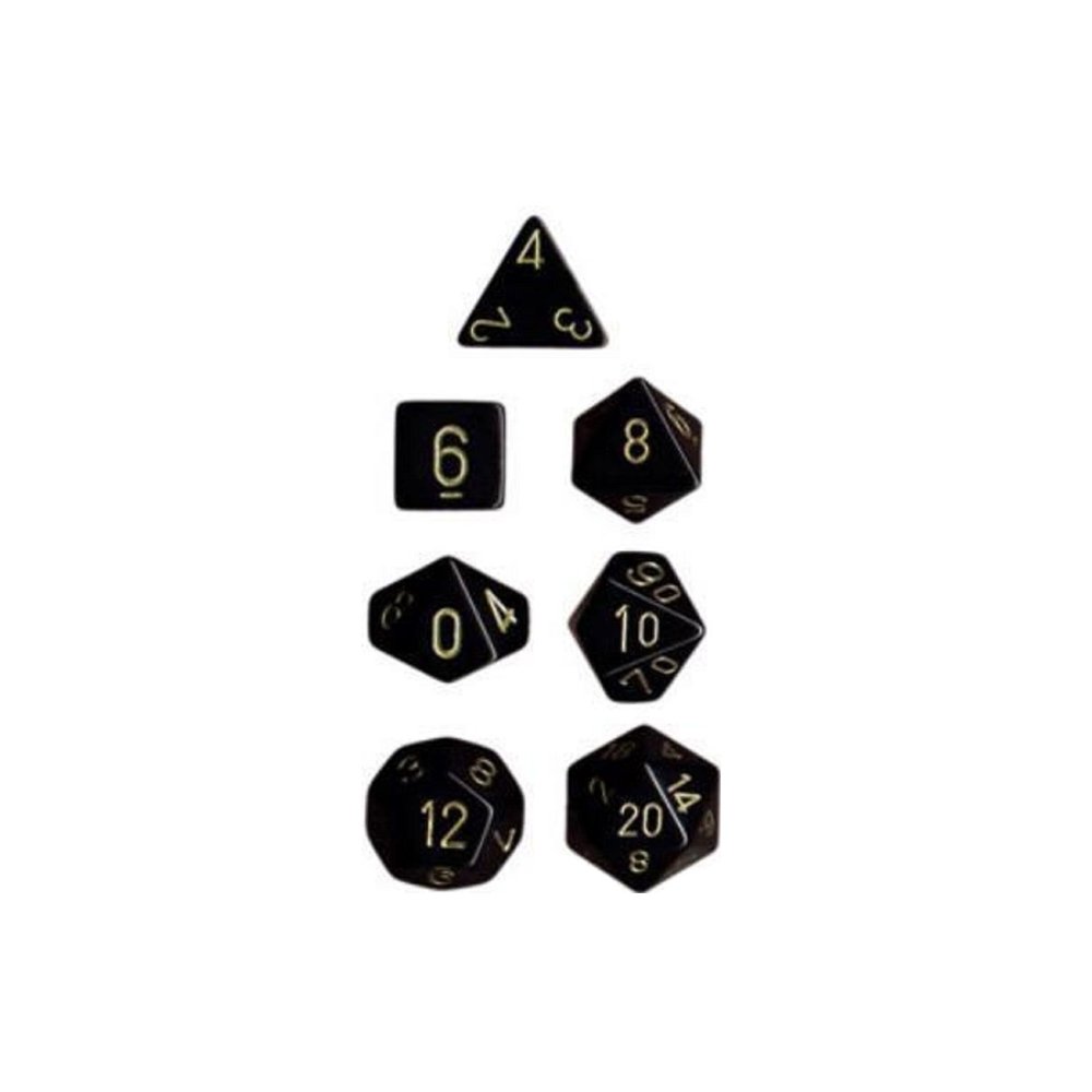 Wiz Dice 7-teiliges Polyeder-Würfel-Set In Rauch-Optik (Black Pearl) – Mit Samtbeutel | Für RPGs, Brettspiele & Sammler