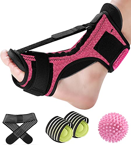 Plantar Fasciitis Night Splintï¼Œ Adjustable Dorsal Night Splint for Plantar Fasciitis Pain Relif, Breathable Night Splint for Heel Pain, Drop Foot, Achilles Tendonitis, Foot Night Splint for Most Feet