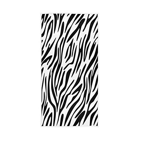 ALAZA Zebra Print Animal Towels Cotton Face Towel Bath Bathroom Decor 30