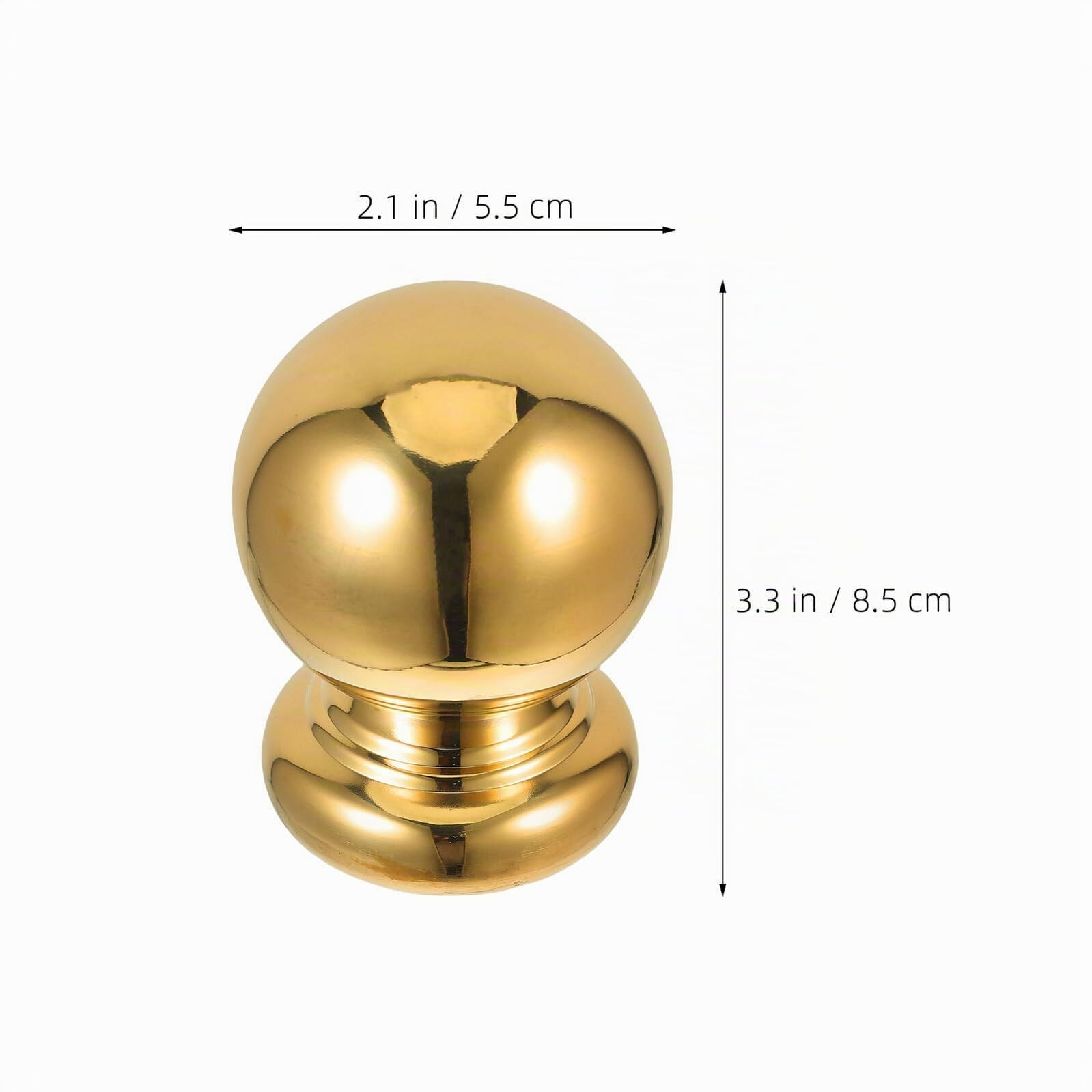 Remates para Postes de Barandilla de Escalera Interior Bolas Redondas de Acero Inoxidable Dorado 32 MM 2 Piezas Tapas Decorativas para Barandas y Postes de Cortina