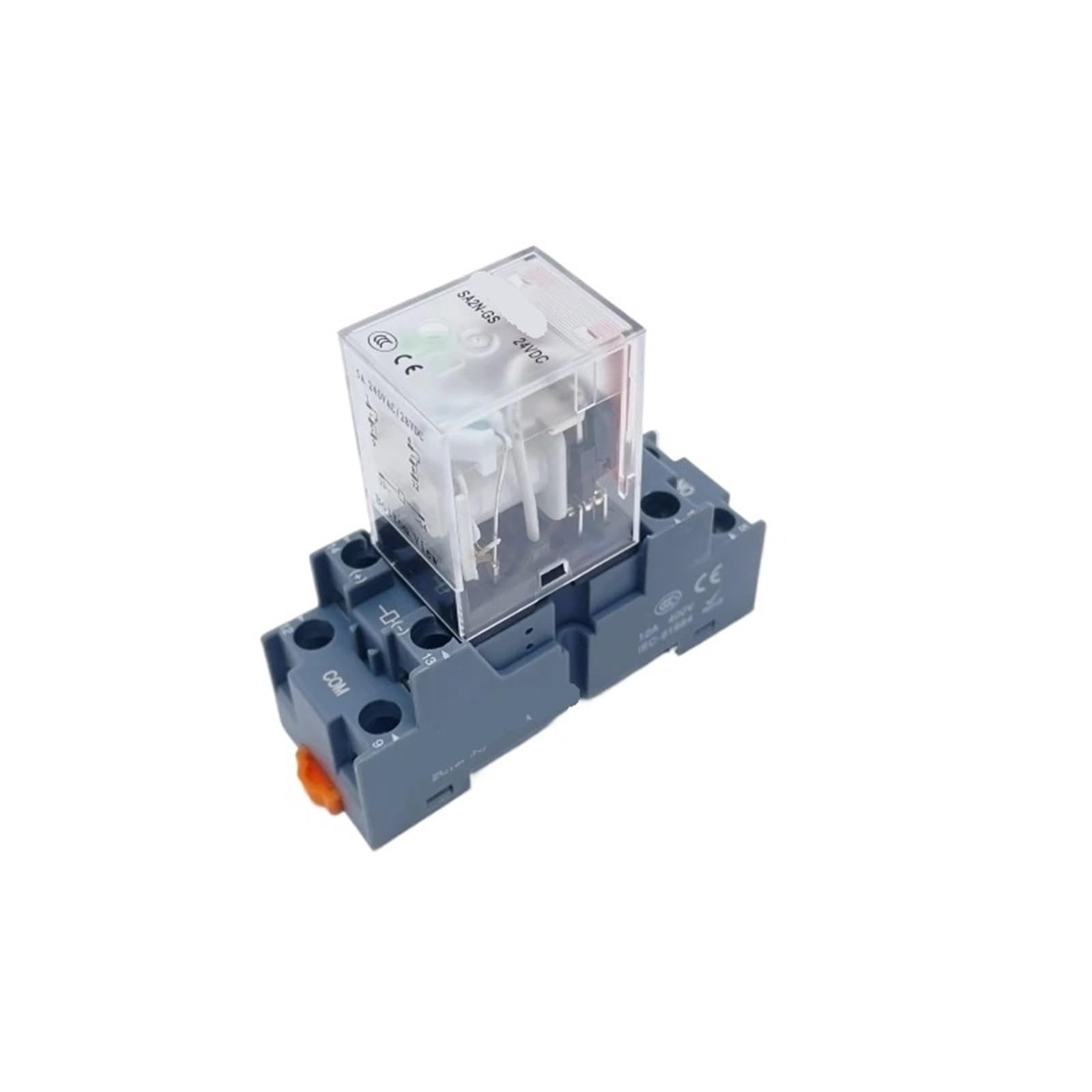 Relés 10 interruptores electromagnéticos de Bobina Miniatura Contacto Plateado HH52P 54P 62P con Base MY2NJ MY4NJ LY2NJ(SA2N LY DC12V 10A)