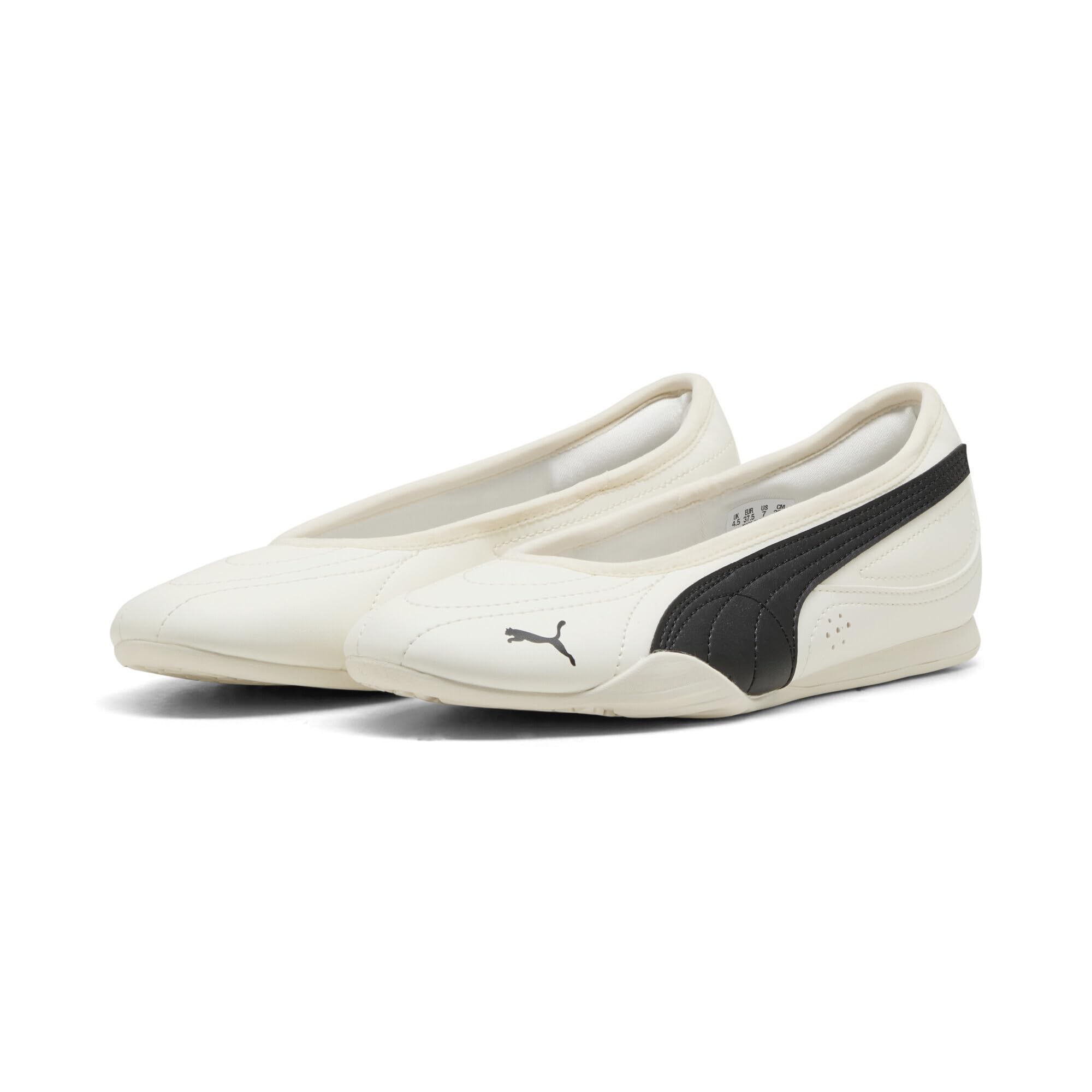 PUMA Puma Catch Soleil Ballerina, Scarpe da Ginnastica Donna, Warm White-​Puma Black, 36 EU
