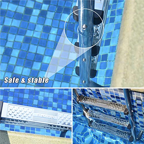 Baranda para piscina de acero inoxidable 2 peldaños miniatura 4