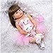 JLKDF BéBé Fille De La RéAlité De La Renaissance, 55 Cm RéAliste PoupéE Reborn - Apportez des Accessoires De VêTements Roses BéBé RenaîTre, Cadeau De PoupéE De Camarade De Jeu BéBé -0517