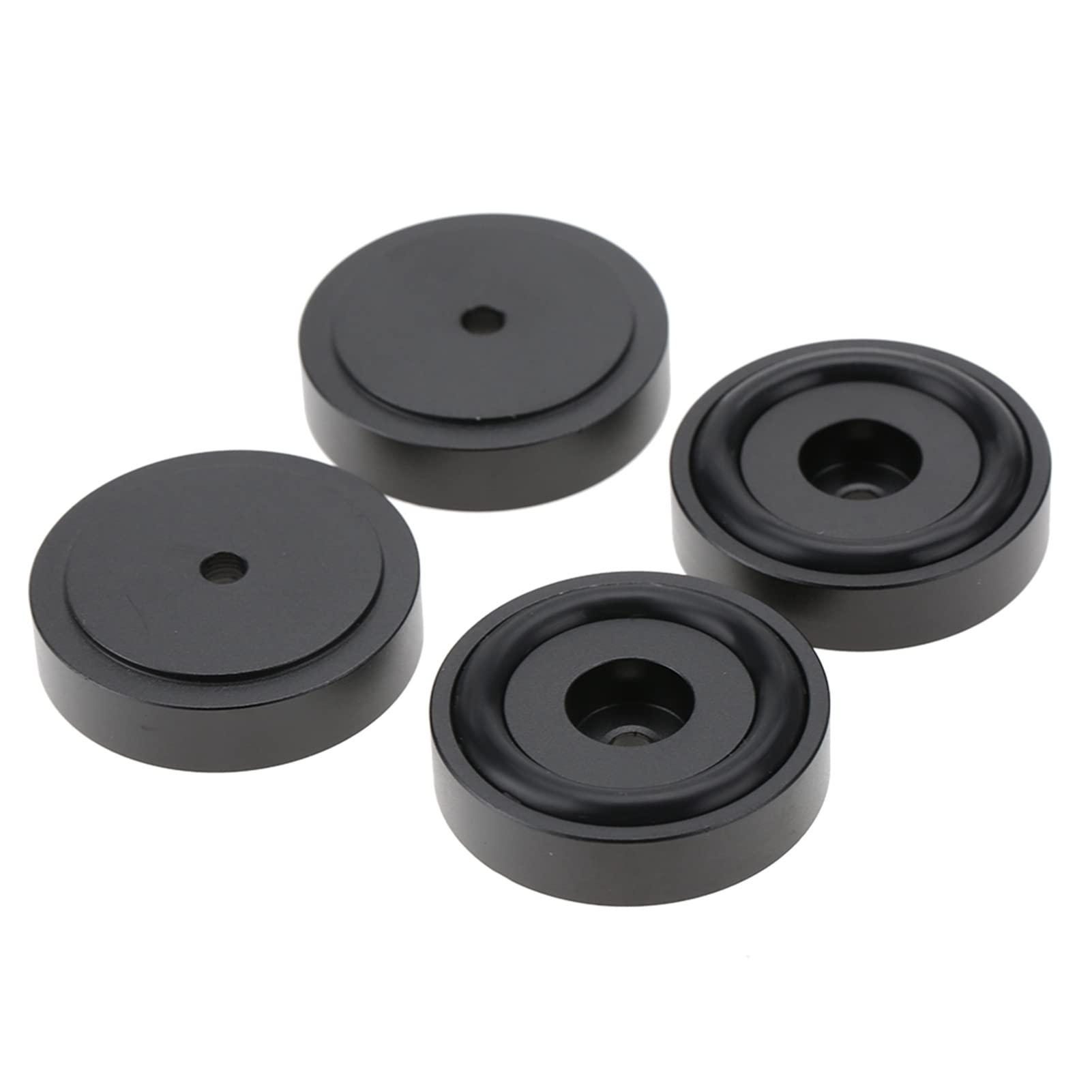 Amplificatore Piedini in Alluminio Anodizzato 4Pcs 40x10mm Nero