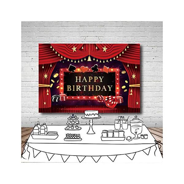 Las Vegas Party-Fotografie-Hintergrund, 2,1 x 1,5 m, Vinyl, Casino-Pokerabend, Geburtstag, Party, Abschlussball… – Bild 6
