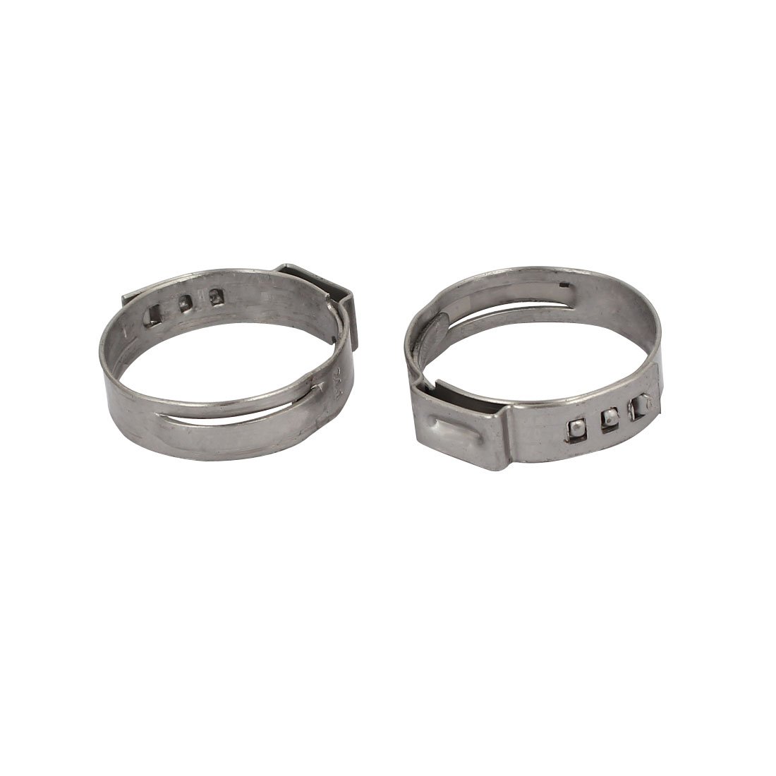 Aexit 20.9mm-24.1mm 304 Clamps Stainless Steel Adjustable Cable Pipe Tight Hose Strap Clamps Clamps 5pcs